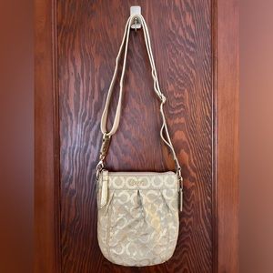 Gold Coach OP Art Crossbody Bag